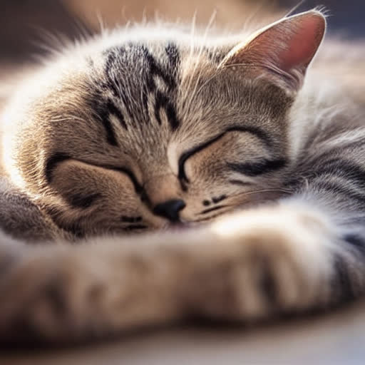 Sleeping Cat with 25 Steps